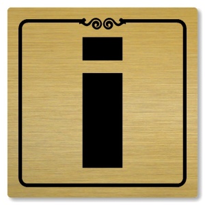 Informace, 100x100mm, zlatá, Texas